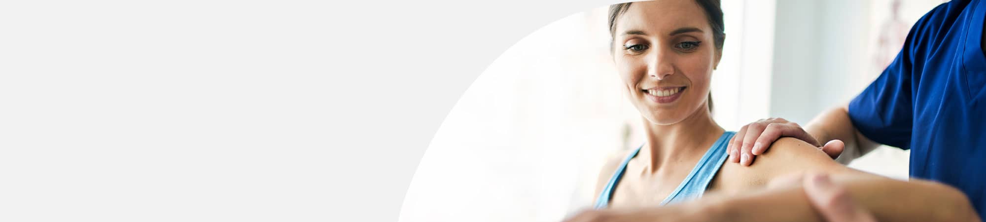 Lady being treated by health professional